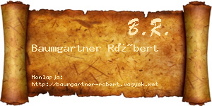 Baumgartner Róbert névjegykártya