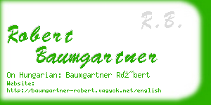 robert baumgartner business card